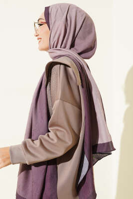 Bambu Kraş Degrade Şal Mürdüm -12 - Başörtüsü