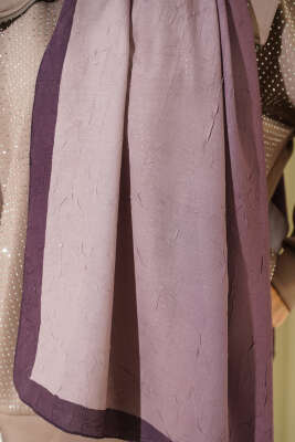 Bambu Kraş Degrade Şal Mürdüm -12 - Başörtüsü