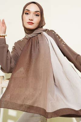 Bambu Kraş Degrade Şal Toprak -09 - Başörtüsü