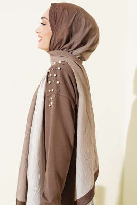 Bambu Kraş Degrade Şal Toprak -09 - Başörtüsü