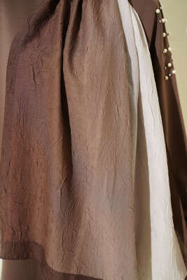 Bambu Kraş Degrade Şal Toprak -09 - Başörtüsü