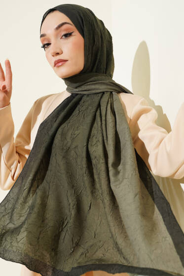 Bambu Kraş Degrade Şal Zümrüt -14 - Başörtüsü