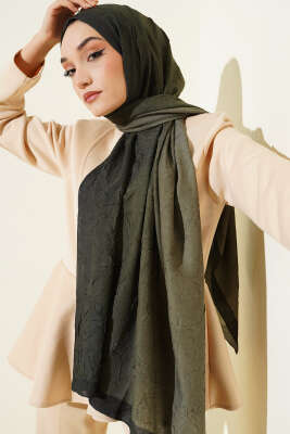 Bambu Kraş Degrade Şal Zümrüt -14 - Başörtüsü