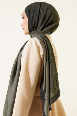 Bambu Kraş Degrade Şal Zümrüt -14 - Başörtüsü