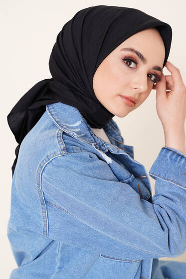 Bambu Kraş Eşarp Siyah - Black&White