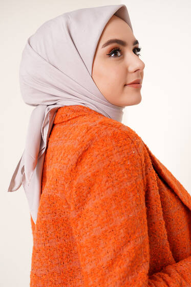 Bambu Kraş Eşarp Vanilya - Black&White