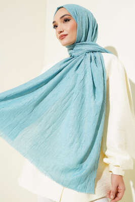 Bambu Kraş Şal Açık Mavi - Yılın Fırsatı