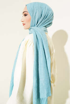 Bambu Kraş Şal Açık Mavi - Yılın Fırsatı