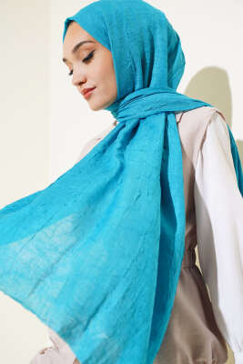 Bambu Kraş Şal Turkuaz - Yılın Fırsatı