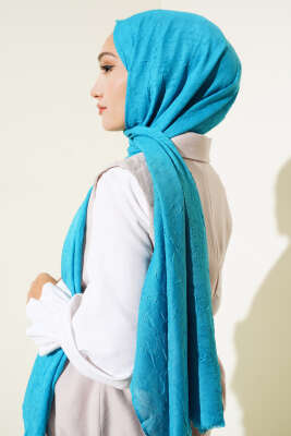 Bambu Kraş Şal Turkuaz - Yılın Fırsatı