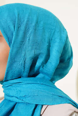 Bambu Kraş Şal Turkuaz - Yılın Fırsatı