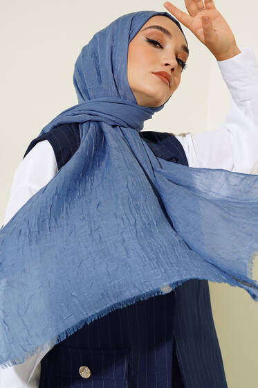 Bambu Şal İndigo - Black&White