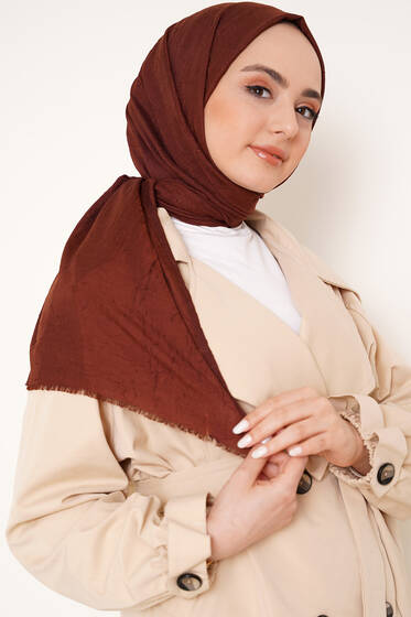 Bambu Şal Kestane - Black&White