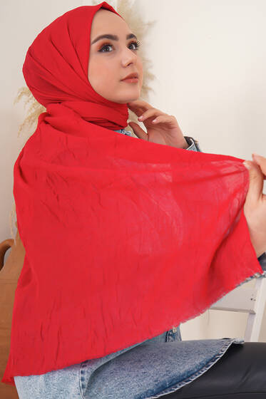 Bambu Şal Kırmızı - Black&White