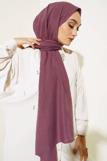 Bambu Şal Koyu Lila - Black&White