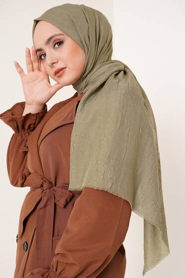 Bambu Şal Küf Yeşili - Black&White