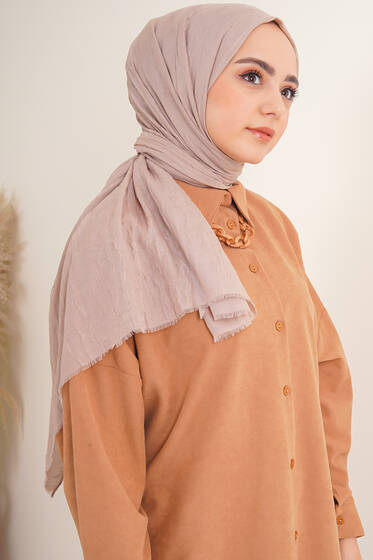 Bambu Şal Kum Bej - Black&White