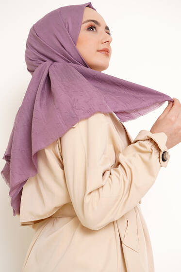 Bambu Şal Lavanta - Black&White