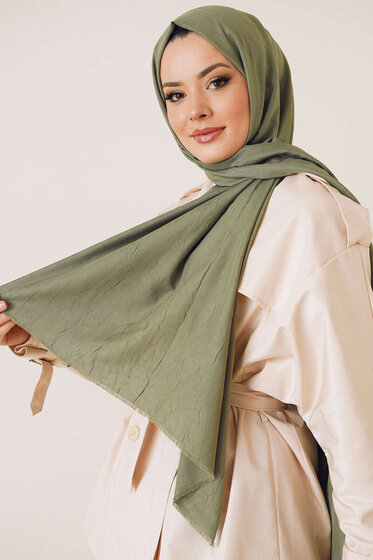 Bambu Şal Nil Yeşili - Black&White