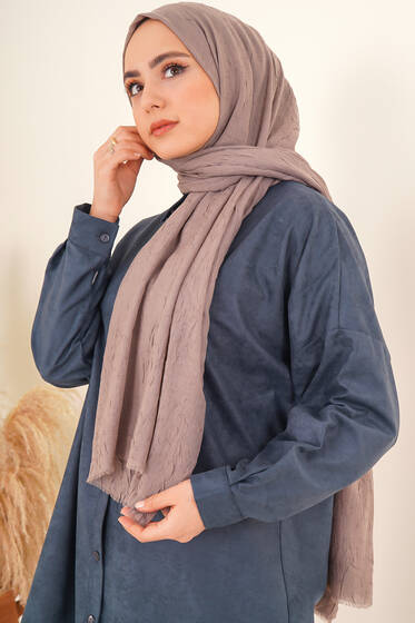 Bambu Şal Vizon - Black&White