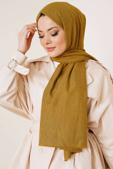 Bambu Şal Yağ Yeşili - Black&White