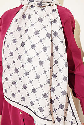 Barok Motifli Soft Şal Bej - Başörtüsü