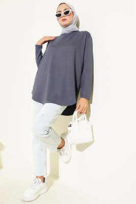 Basic Alt Dikişsiz Tunik Füme - 100-300 TL Ürünler