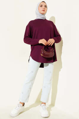 Basic Alt Dikişsiz Tunik Mürdüm - 100-300 TL Ürünler