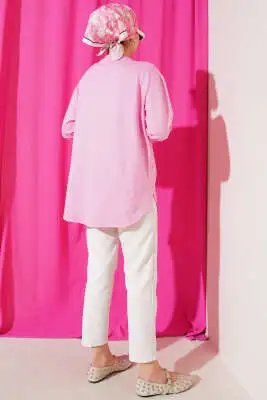 Basic Alt Dikişsiz Tunik Pembe - Tunik