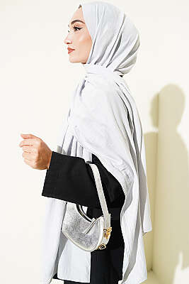 Basic Ayrobin Şal Gümüş - Başörtüsü
