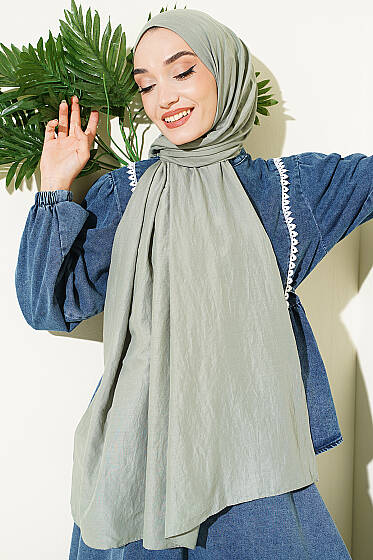 Basic Ayrobin Şal Mint - Başörtüsü