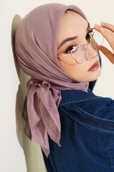 Basic Bambu Kraş Eşarp Açık Lila - Başörtüsü