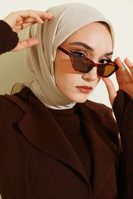 Basic Bambu Kraş Eşarp Bej - Başörtüsü