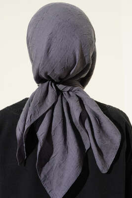 Basic Bambu Kraş Eşarp Füme - Başörtüsü