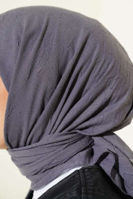 Basic Bambu Kraş Eşarp Füme - Başörtüsü