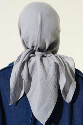 Basic Bambu Kraş Eşarp Gri - Başörtüsü