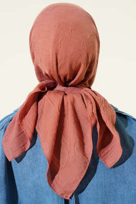 Basic Bambu Kraş Eşarp Gül Kurusu - Başörtüsü