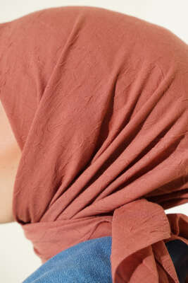 Basic Bambu Kraş Eşarp Gül Kurusu - Başörtüsü