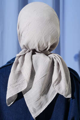 Basic Bambu Kraş Eşarp Gümüş - Başörtüsü