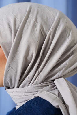 Basic Bambu Kraş Eşarp Gümüş - Başörtüsü