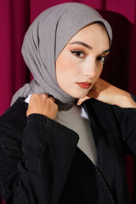 Basic Bambu Kraş Eşarp Kayrak Grisi - Başörtüsü