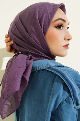 Basic Bambu Kraş Eşarp Lila - Başörtüsü