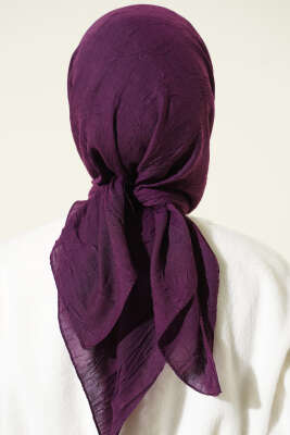 Basic Bambu Kraş Eşarp Mor - Başörtüsü