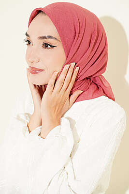 Basic Bambu Kraş Eşarp Nar Çiçeği - MODA KAŞMİR