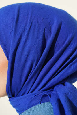 Basic Bambu Kraş Eşarp Saks - Başörtüsü