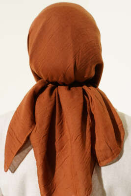 Basic Bambu Kraş Eşarp Taba - Başörtüsü