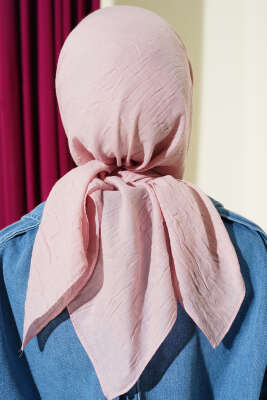 Basic Bambu Kraş Eşarp Toz Pembe - Başörtüsü