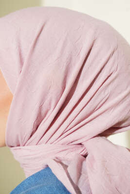 Basic Bambu Kraş Eşarp Toz Pembe - Başörtüsü