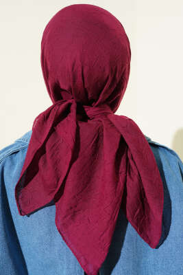 Basic Bambu Kraş Eşarp Vişne - Başörtüsü