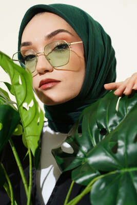 Basic Bambu Kraş Eşarp Zümrüt - MODA KAŞMİR